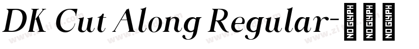 DK Cut Along Regular字体转换